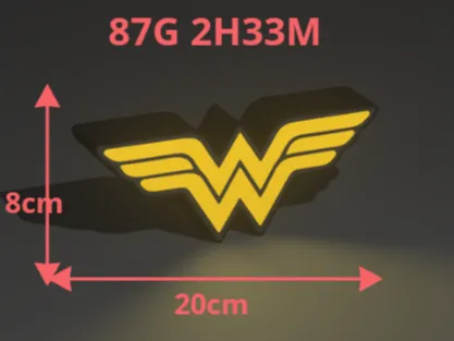 WONDER WOMAN LEDBOX LAMP WALLART ROOM DECOR MARVEL