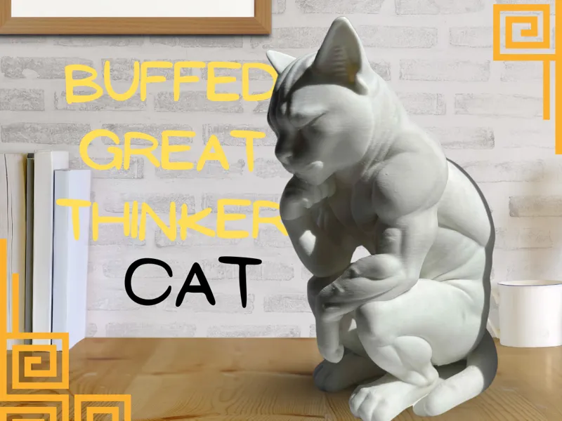 Buffed Greek Philosopher Cat