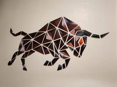 Geometric Bull  - wall design