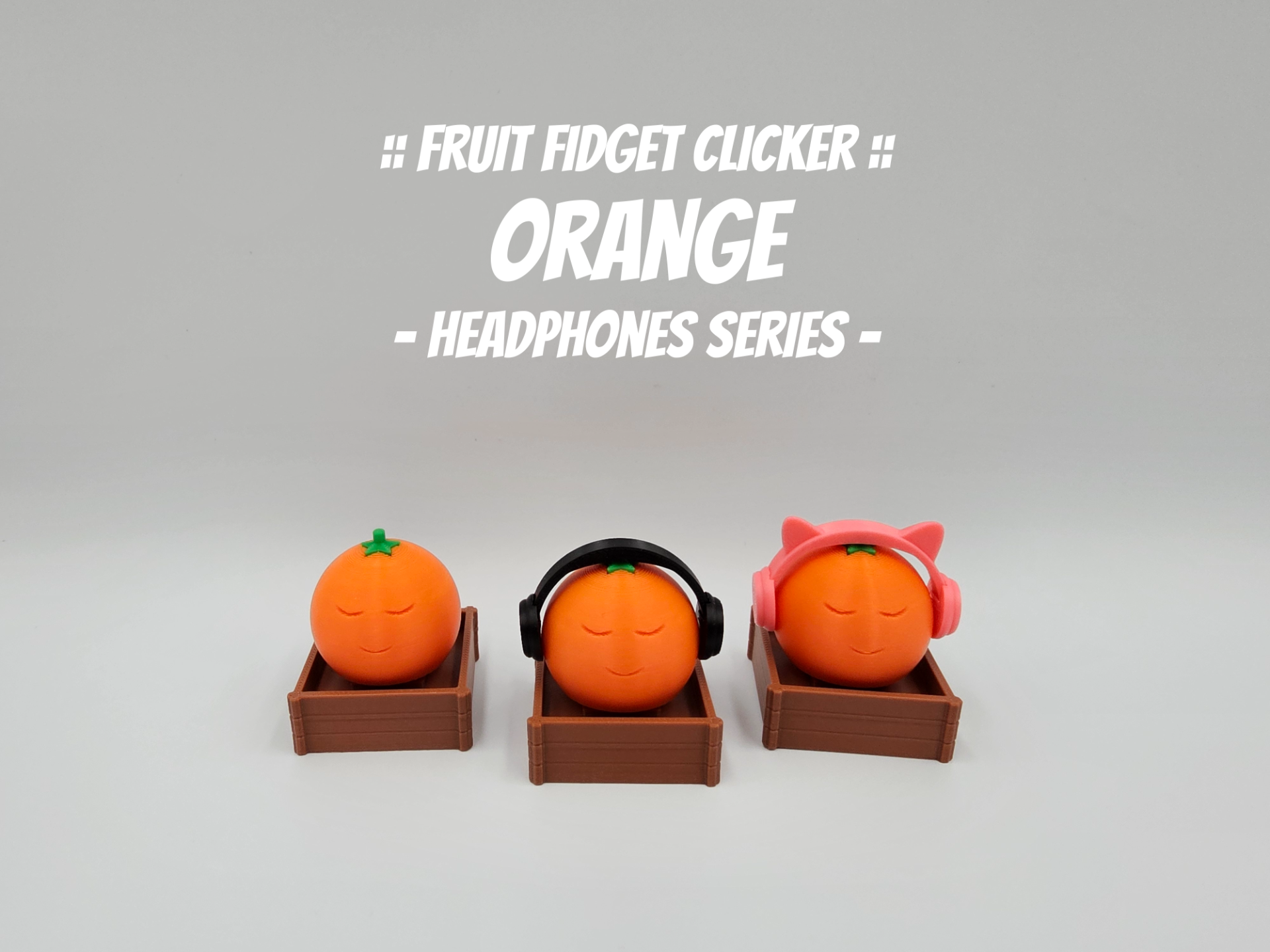Orange Fidget Clicker - Headphones Series