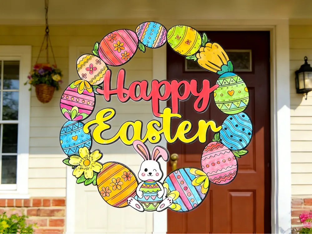 Easter Door Sign - Free 3D Print Model - MakerWorld