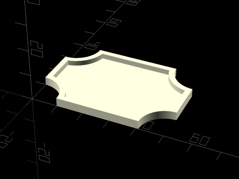 <BSG> SCOOPED CORNERS TUBE WITH FLOOR