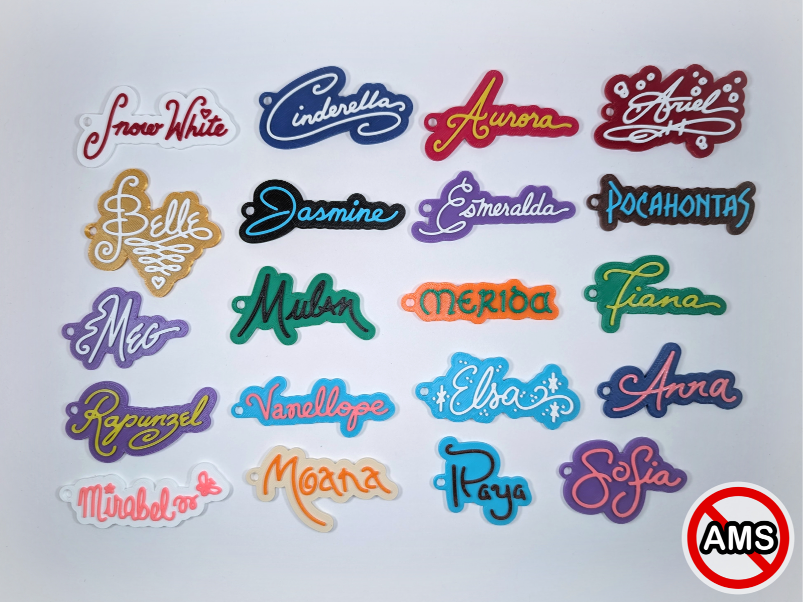 Disney Princess Autograph Keychains - No AMS!