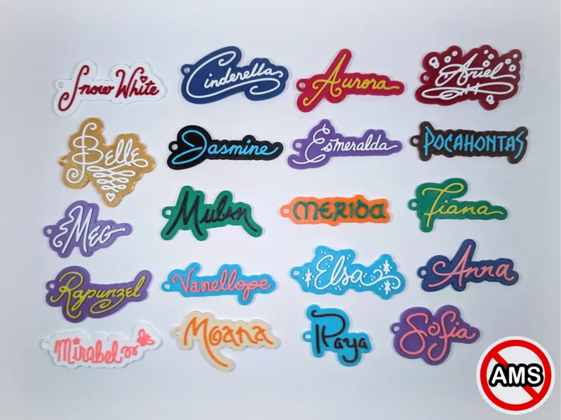 Disney Princess Autograph Keychains - No AMS!
