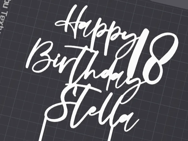 Happy Birthday Stella 18 - Cake Topper