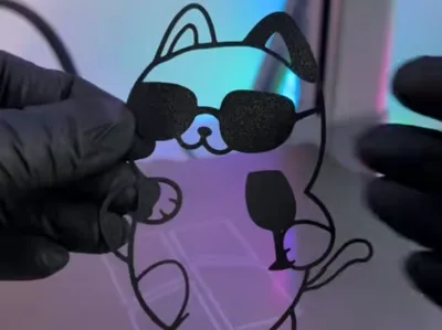 Cat with Wine