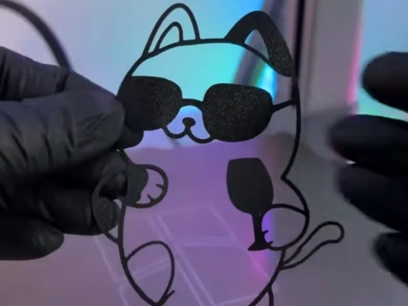 Cat with Wine