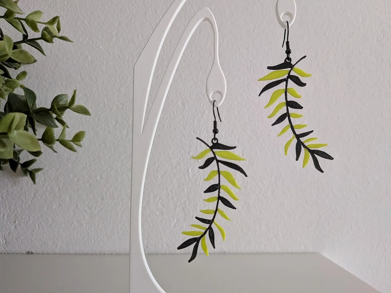 Fern Leaf Earrings view 2