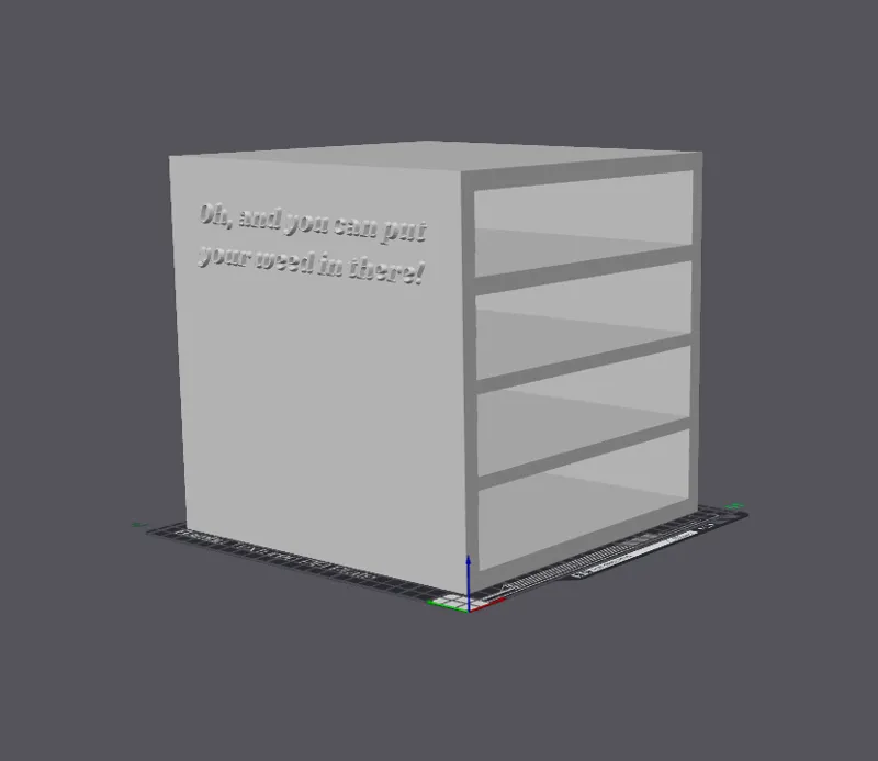 Oh, and you can put your weed in there paper organizer 