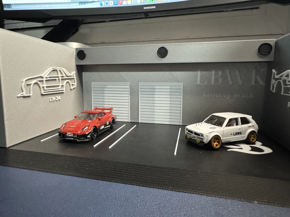 LBWK garage with models on wall 1/64 , 1:64 by Tomik_808 MakerWorld ...