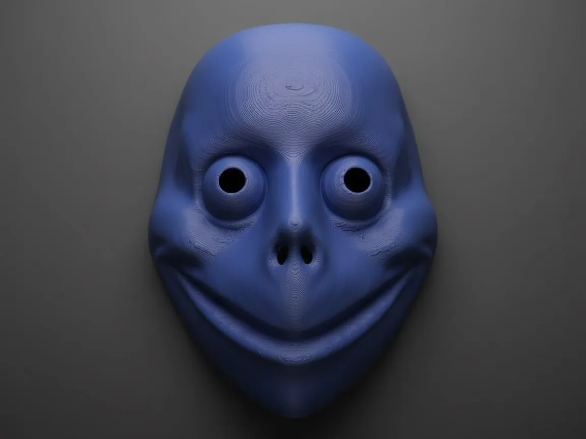 Error Mask Creepy smile horror mask #2 wearable by cforms MakerWorld: Download ...