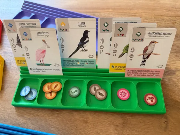 Organiseur de jeu de société avec plateaux à jetons