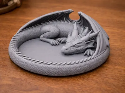 Sleeping dragon key bowl