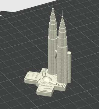 Petronas tower high resolution model