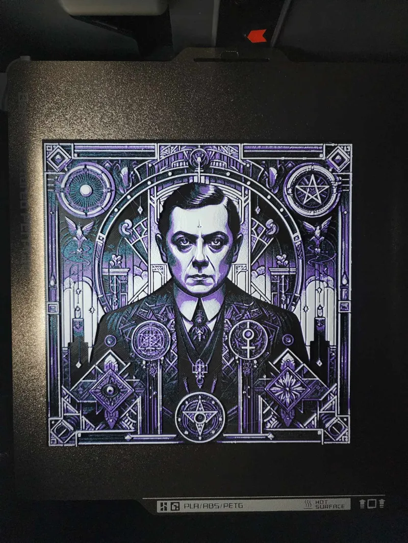 Aleister Crowley Art Deco Hueforge