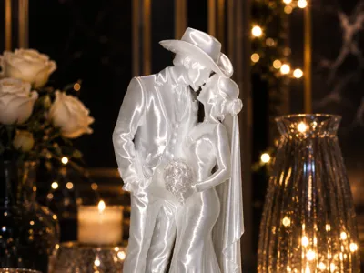 Cake Topper Sposi Country – Statuetta Matrimonio 
