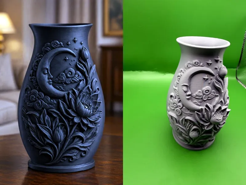 Moon Bird Floral Vase