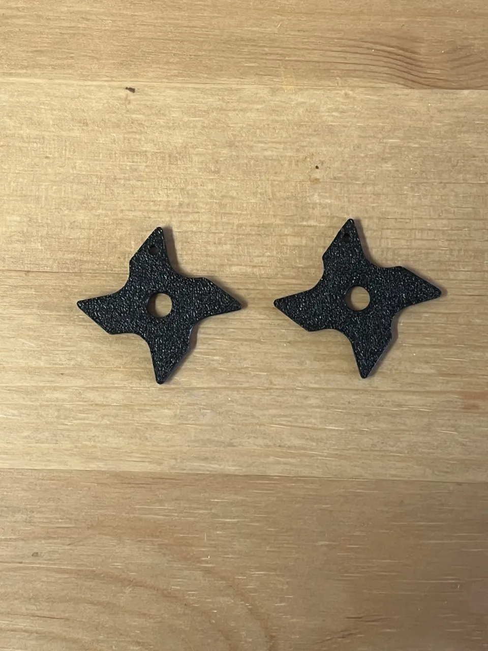 ninja throwing star earrings view 2