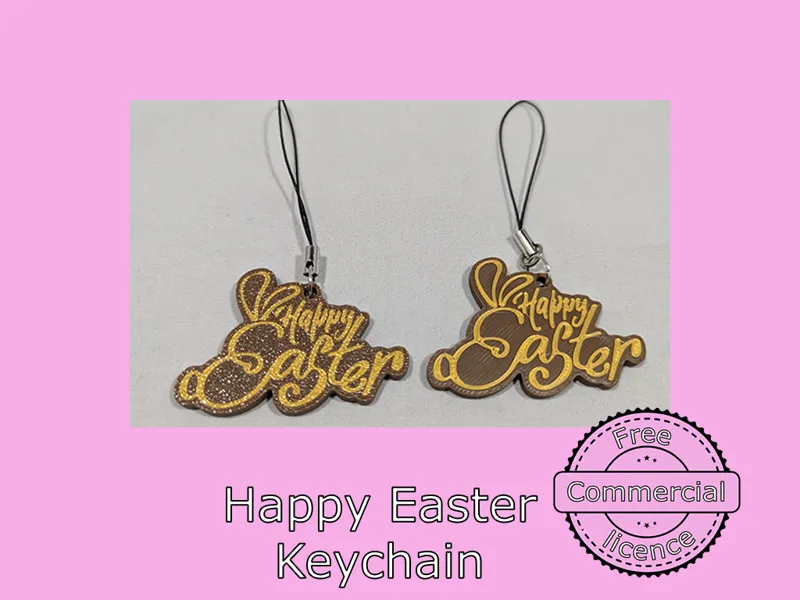 Happy Easter keychain - free commercial rights