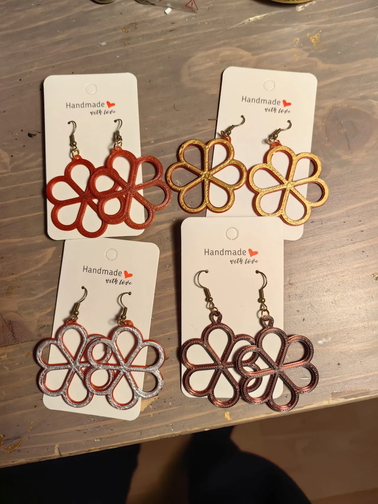 Earrings - Six circles view 2