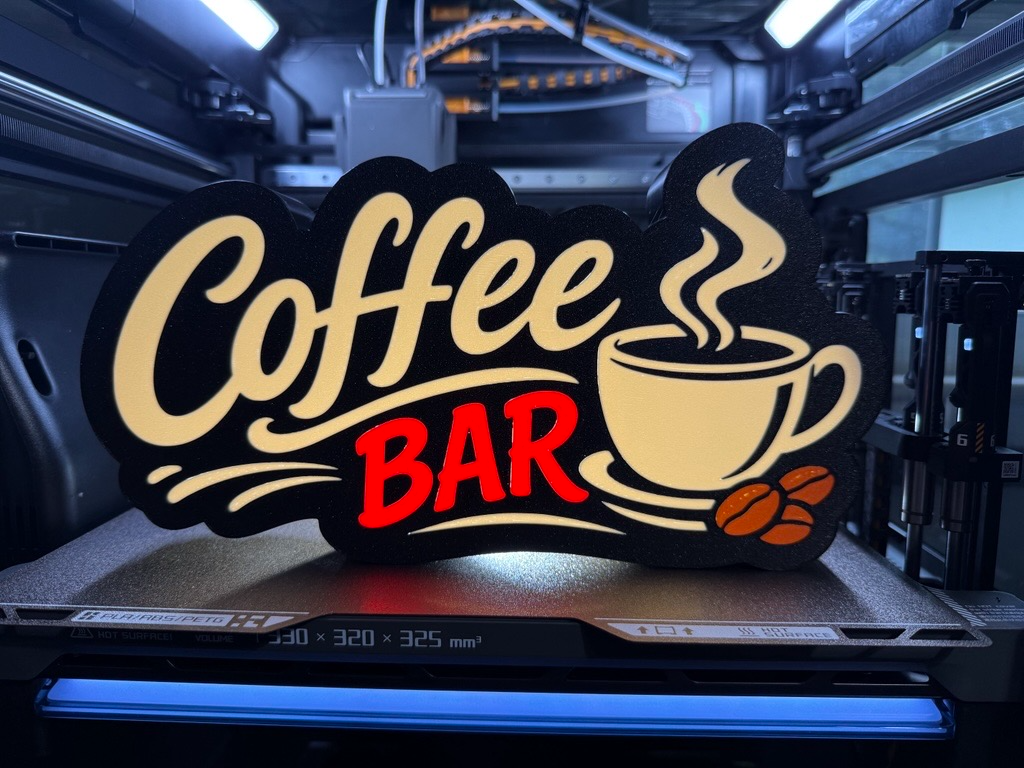 Coffe Bar Light Box - Retro Neon / Vintage Diner - 1