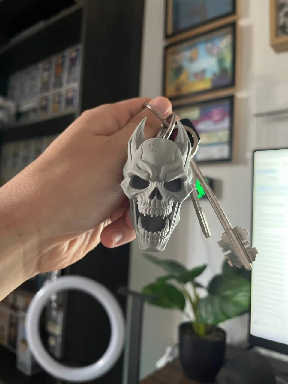 evil skull keychain halloween by ShoheiX MakerWorld: Download Free 3D ...