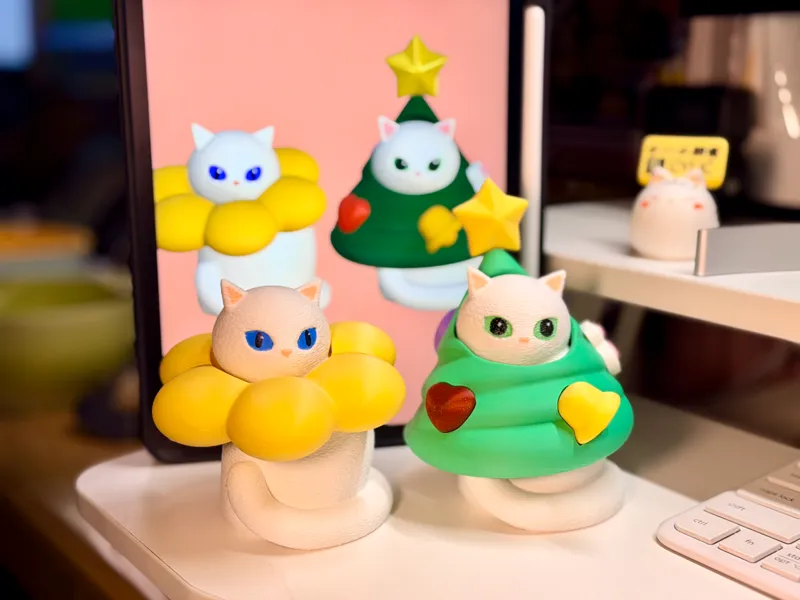 猫咪摆件 新增圣诞版、脖圈配件 Super cute kitten! super cool cat