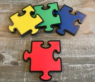 Puzzle Piece Drink Coaster Set