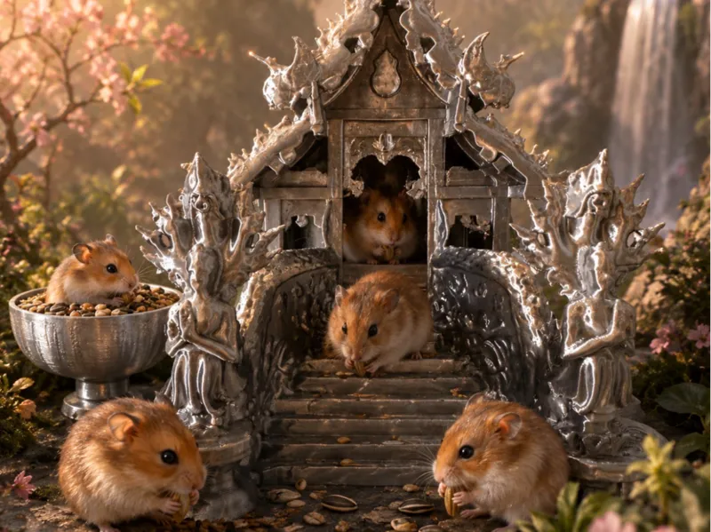 Temple of Seeds for Hamster and Birds 
