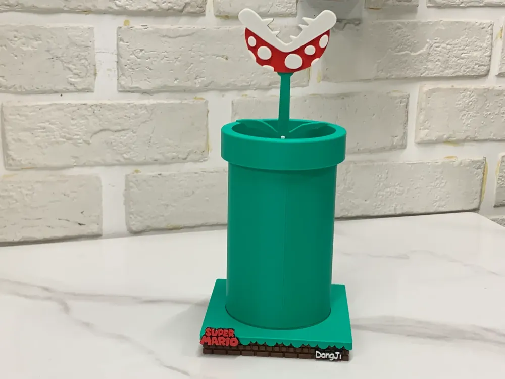 Mario Pipe Rotating Pen Holder and Tool Organizer by DongJi - MakerWorld