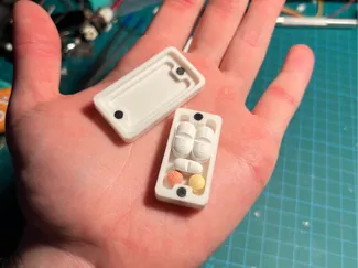 Mini Pill Box With A Magnetic Lid