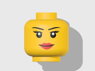 Mega Minifigure Head Girl Face