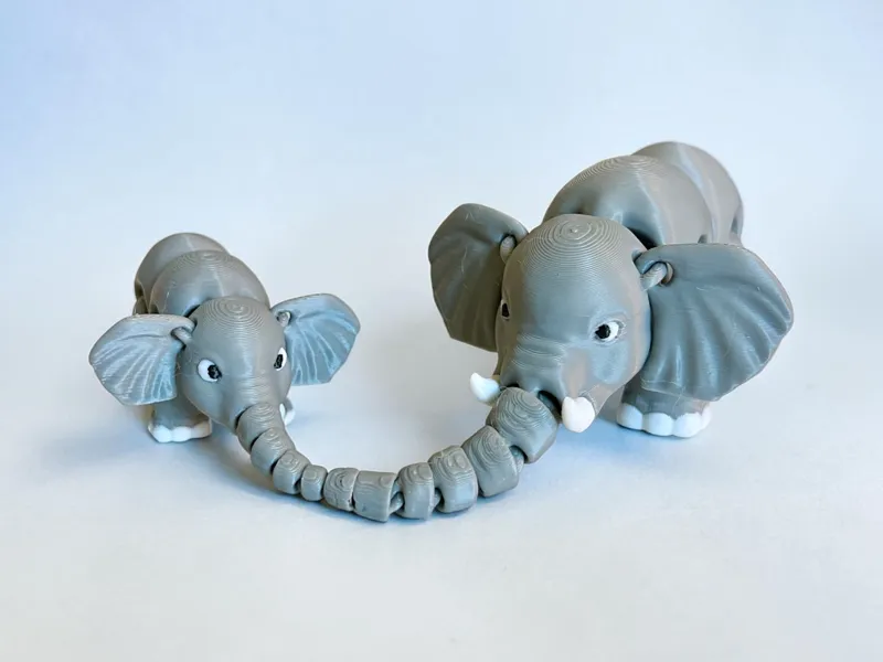 Flexi Magnetic Elephant Mother and Baby Figure Set