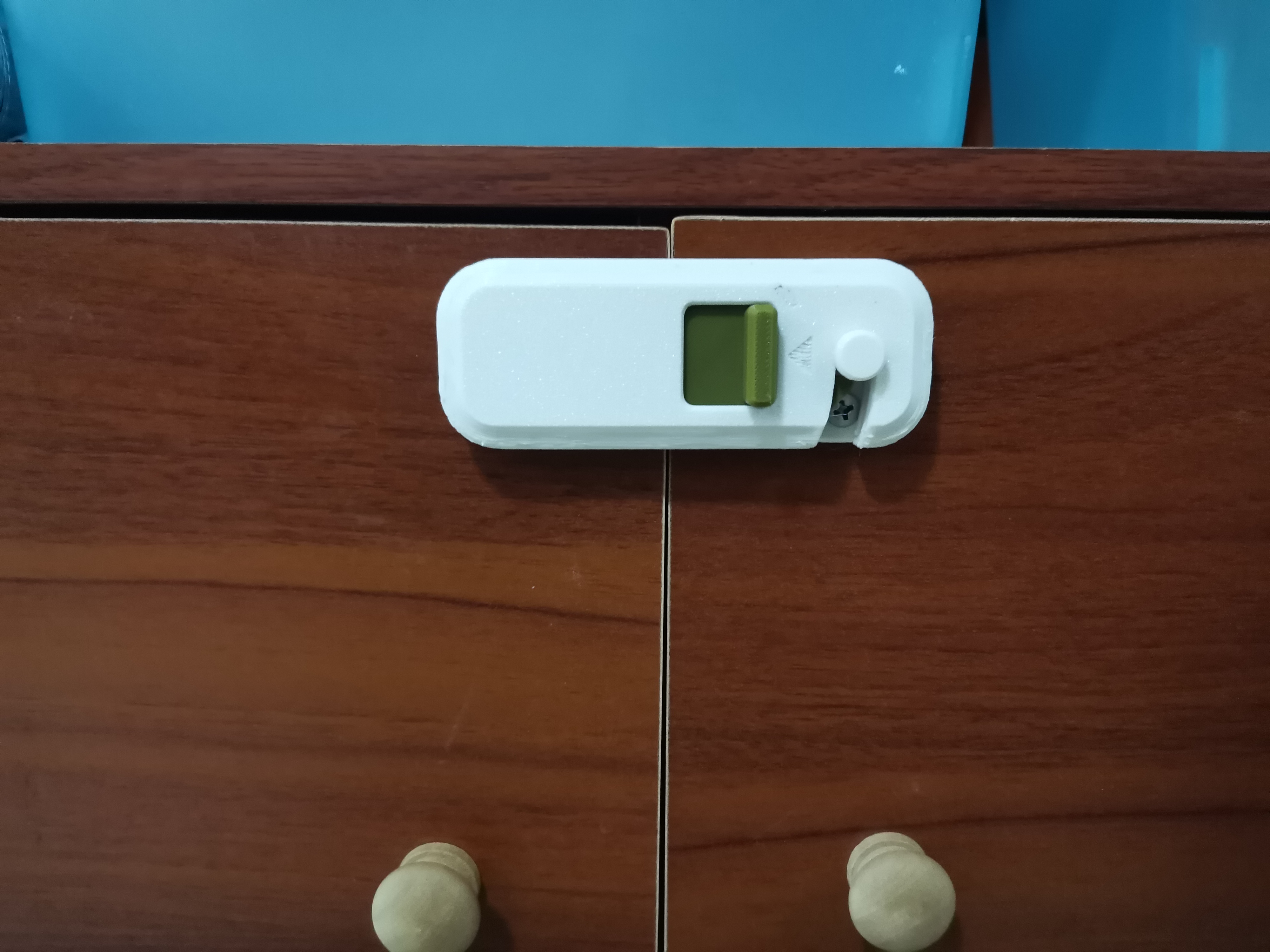 Miniatura 2 do modelo 3D 儿童安全锁~柜门抽屉锁~固定卡扣