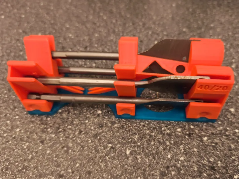 Flat wood drill bit set holder 