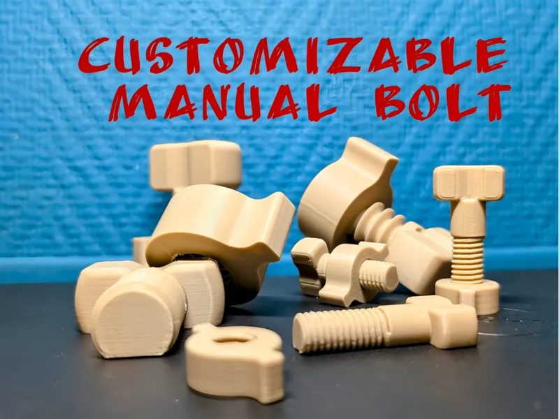 Customizable manual screws and nuts