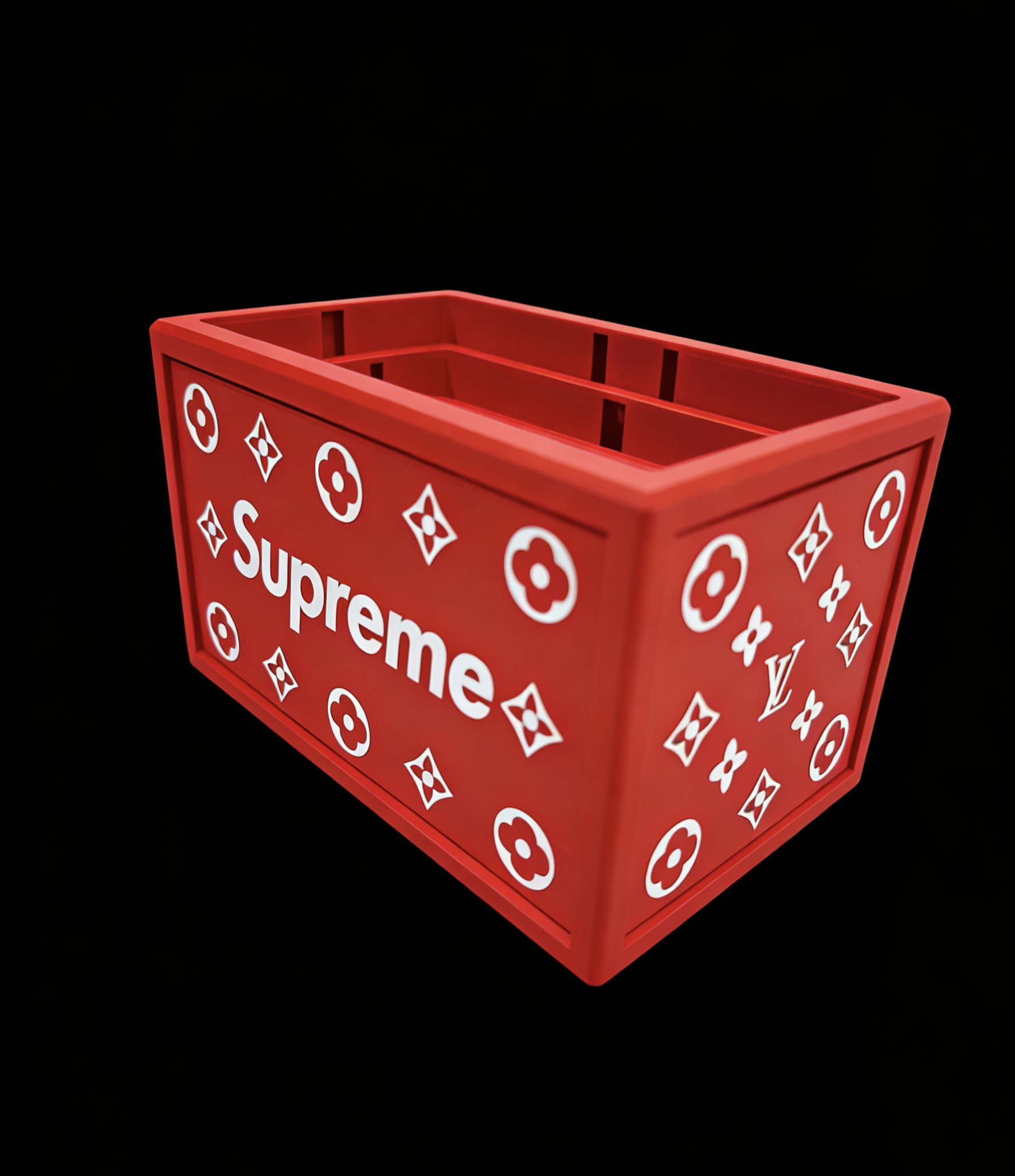 Miniatura 1 do modelo 3D Supreme&LV联名款纸巾盒（自沉式一体打印）