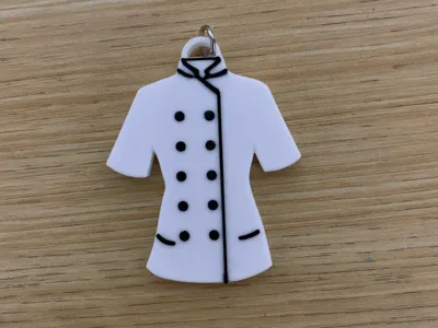 Chef's Jacket Keychain (keyring)