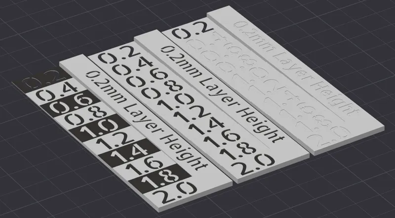 Quick Layer Height/Thickness Visualiser 0.2mm