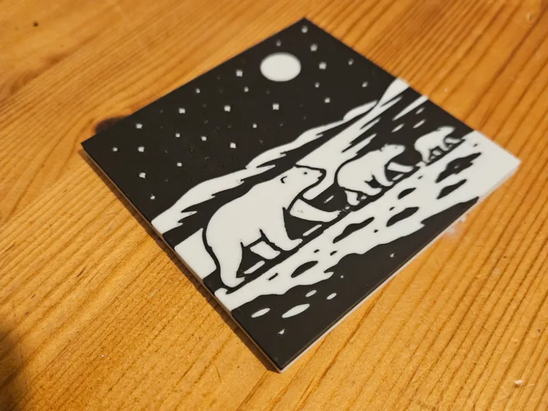 Festive Coaster - Polar Bears
