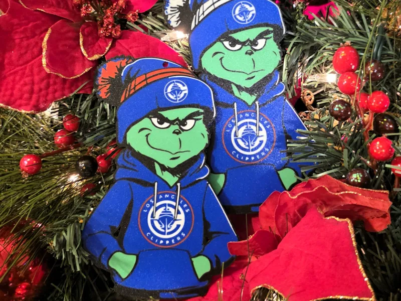 Grinch Los Angeles Clippers Christmas Ornament