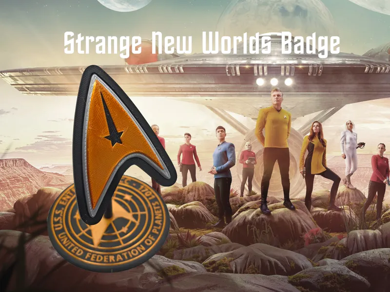 Strange New Worlds - Badges incl. Stand