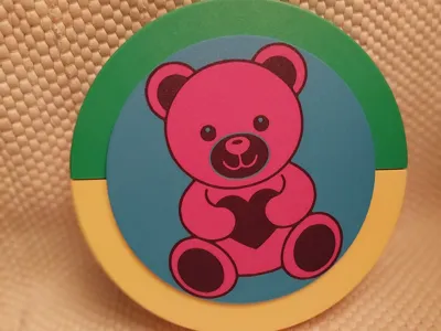 Heart Bear Hubcap TMT mobilty chair
