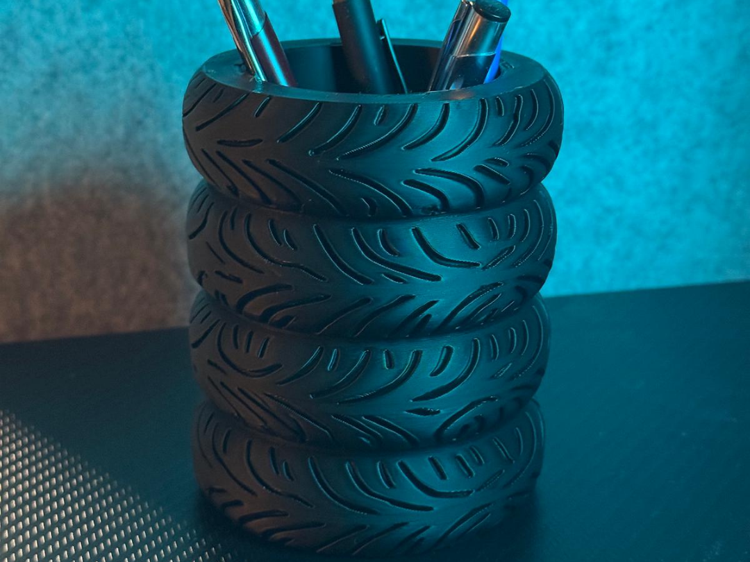 Motorcycle Tire Desk Organizer