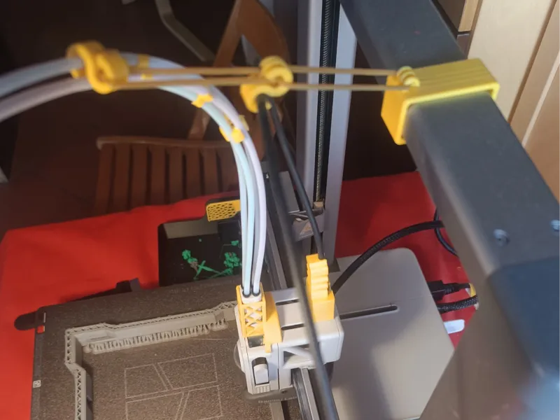 Bambu Lab A1 Supporto cavo e tubi con elastico