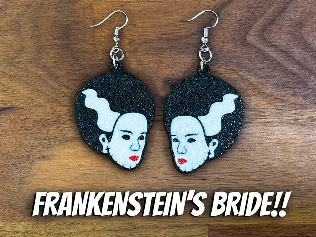 Frankenstein's Bride Halloween Earrings!