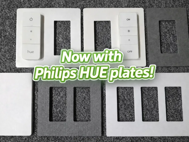 Hidden Screw Decorator Switch Covers 1-4 HUE Plate