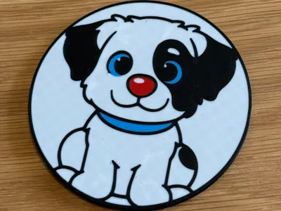 Adorable Puppy Coaster - Easy AMS Multicolor Print