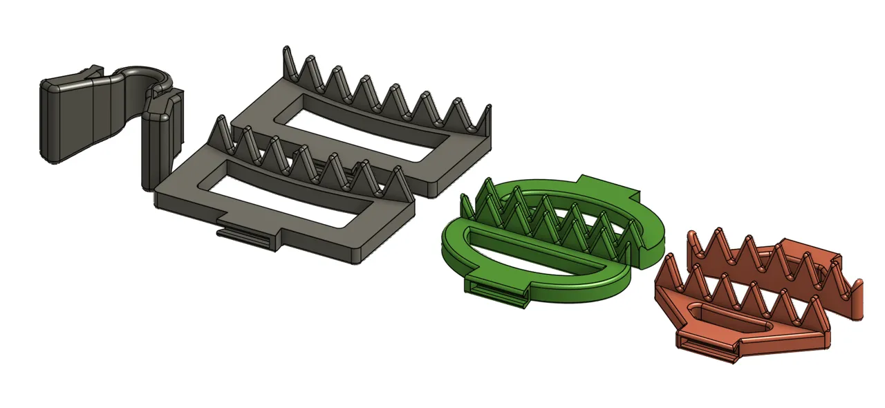 Modular hair claw clip view 3
