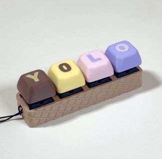 Ice cream clicker keychain
